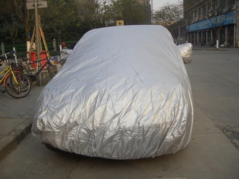 Универсальный Полный автомобиль покрывает снег лед пыль солнце навес от солнца крышка складной свет серебро Размер s/m/l/XL авто автомобиль