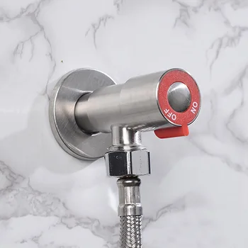 

Anti-explosion Kitchen Water Switch Toilet Stainless Steel Bathroom Thicken Triangular Valve Water #734