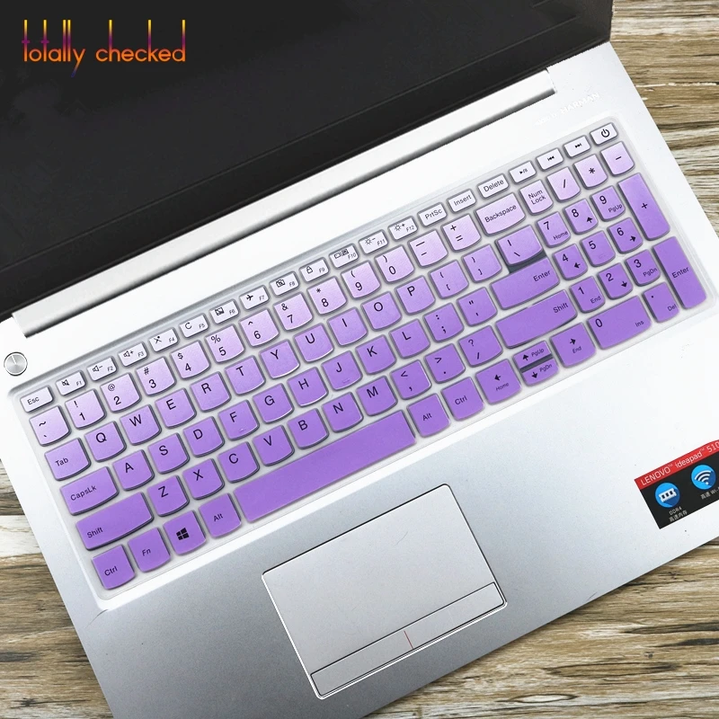 15 15,6 дюйма силиконовая ноутбук Тетрадь клавиатура кожного покрова протектор для lenovo IdeaPad 340C S540 15IWL S540-15IWL S 540 15 сут - Цвет: fadepurple