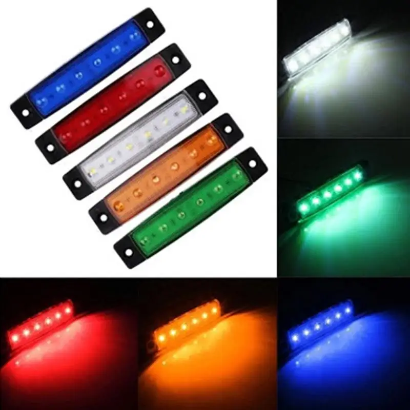 10 шт. 6LED/pc Авто сигнальный индикатор Боковой габаритный фонарь задние фонари