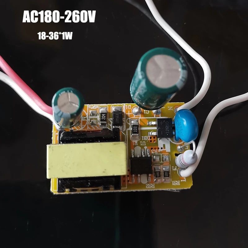 2 шт. светодиодный драйвер 18 36x1W неизолированный трансформатор постоянного