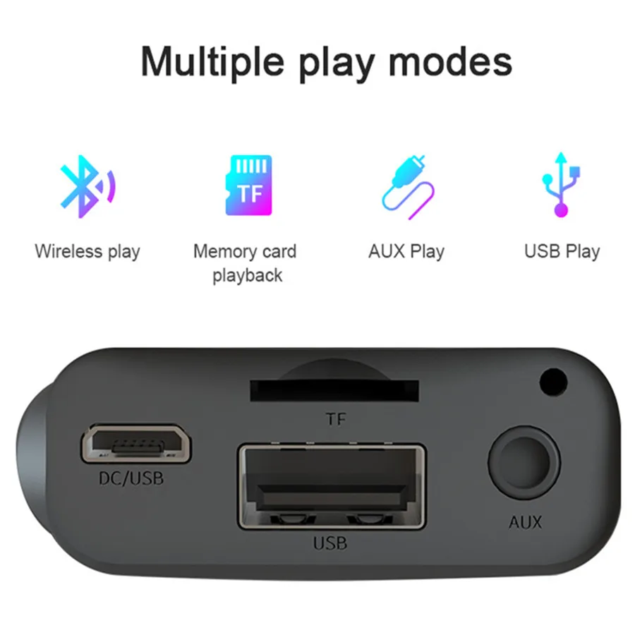 Мини USB наружное радио FM IPX5 Водонепроницаемый Bluetooth динамик сабвуфер TWS