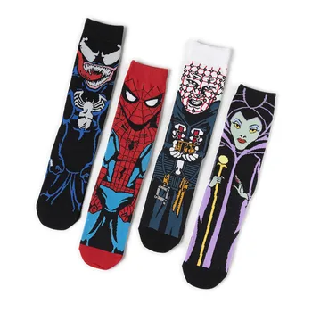 

Anime Maleficent Spider-Man Cosplay Accessories Venom Spiderman Sock Child Adult Cotton Street Sports Stockings Ankle Socks Gift