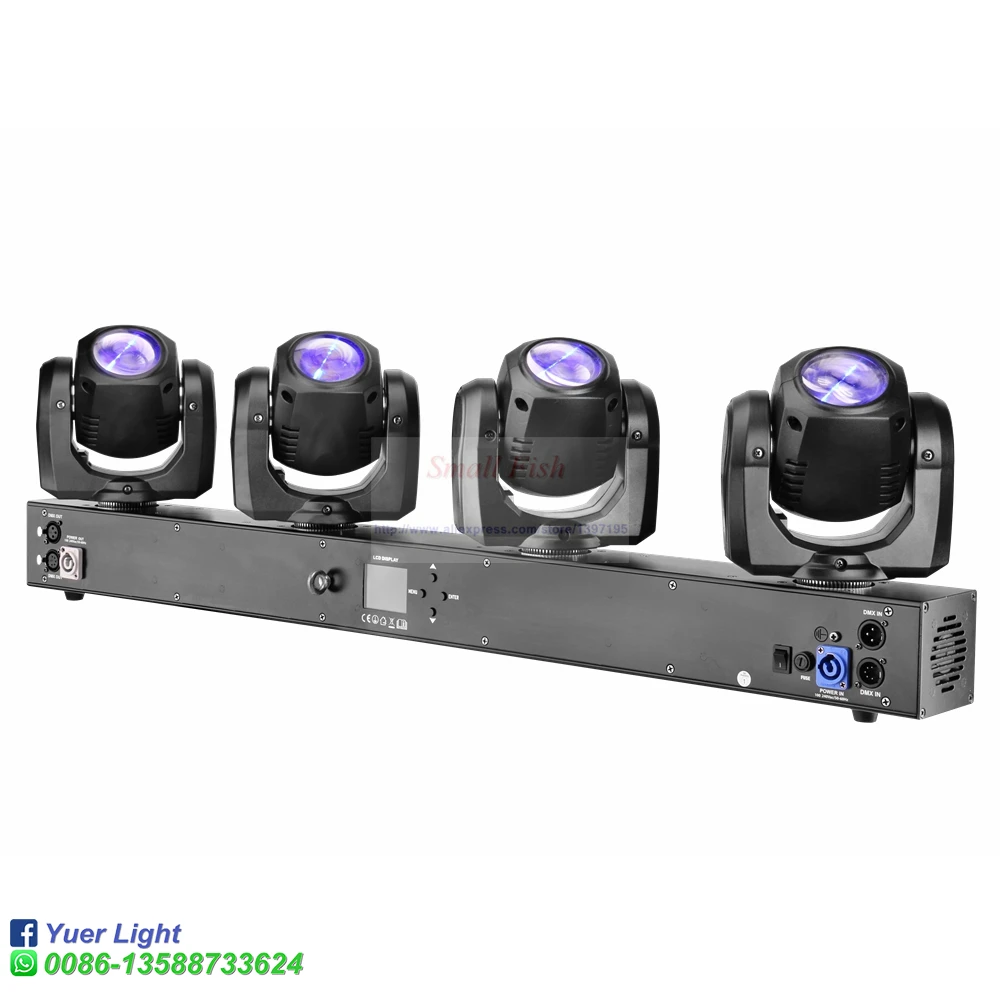 RGBW 4IN1 4x32 Вт светодиодный четырех головый Moving головной светильник высокого Мощность 200 Вт Quad стробоскоп светильник ing для вечерние диско ди-Джея свет для сцены парти светильник