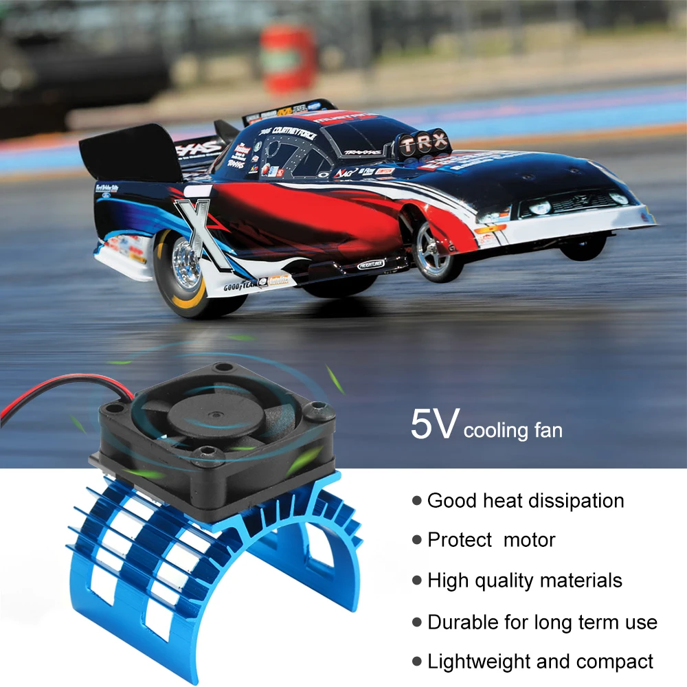 Blue RC Parts Electric Car Brushless Motor Heat Sink Cover Cooling CAR Fan Safe Good Dissipation | Автомобили и мотоциклы