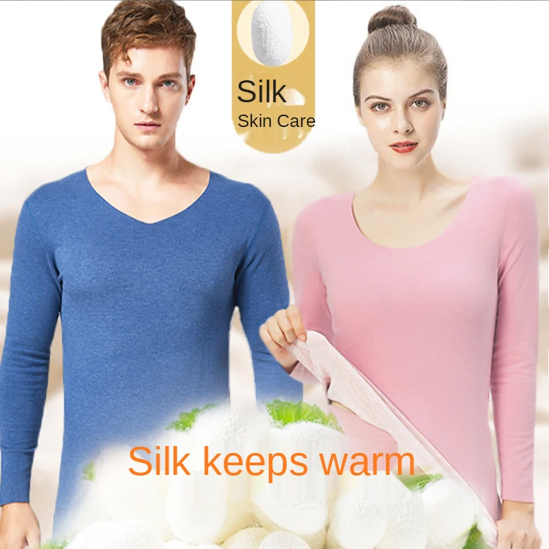 Women Thermal Underwear Trendy Thermal Underwear Men Cotton Mulberry Silk Fashion Long Johns Comfortable Spring Summer Autumn