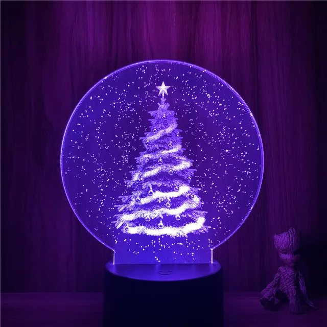 SUPERIORVZND 3D Christmas Tree Night Light Remote Control Power Touch  Switch Table Desk Optical Illusion Lamps 16 Color Changing Lights Home  Decoration Xmas Birthday Gift 