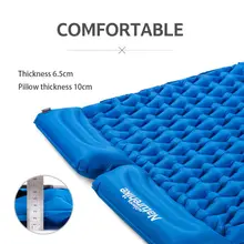 Двухместная кровать для отдыха на природе коврик толстый влагостойкий коврик нейлоновый надувной воздушный спальный матрас с надувным мешком