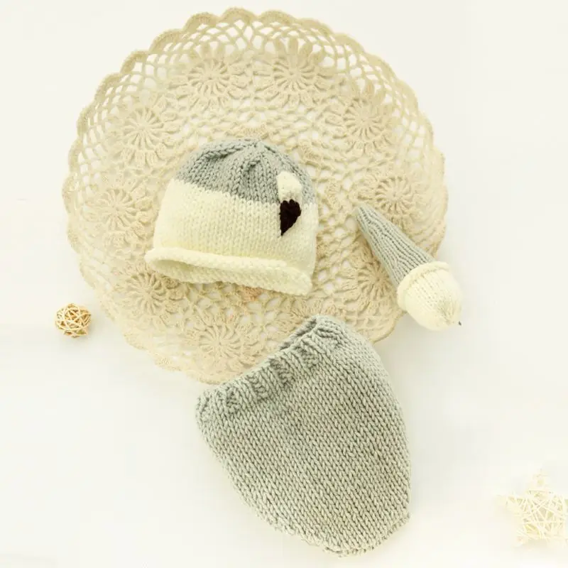1set Newborn Photography Props Crothet Baby Clothes Boy Clothing Boys Accessories Infant Girl Costume Crocheted Handmade Outfit Baby Clothing Set