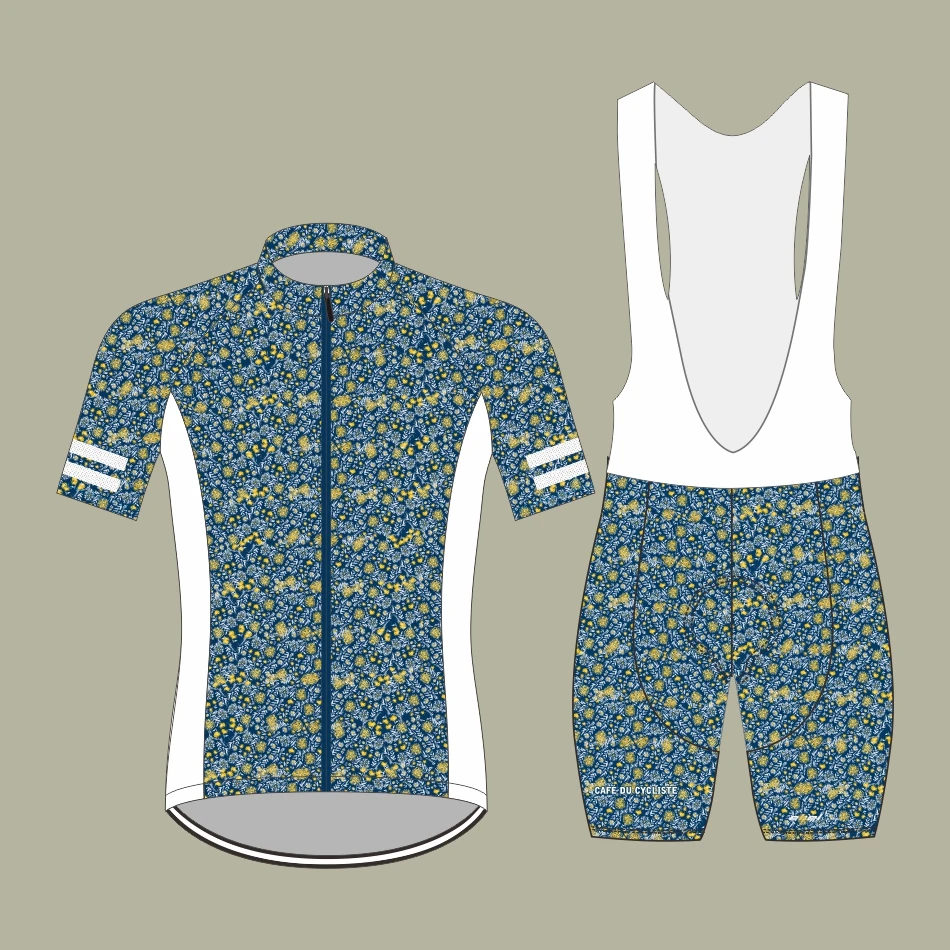 

cafe du cycliste jersey CDC cycle clothes Dark blue bibs summer cycle clothes