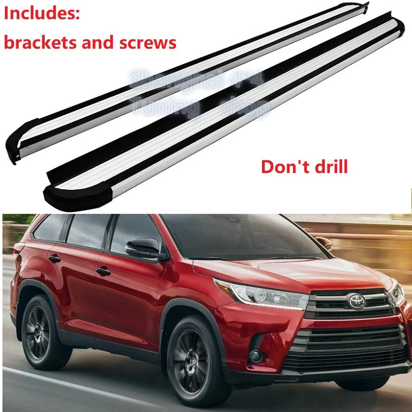 Новое поступление алюминиевая Педаль для Toyota high Lander 2014 2015 2016 2017 2018 2019 боковая