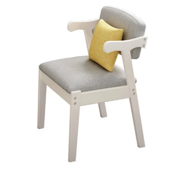 

Nordic Japanese Style Solid Wood Chair Modern Minimalist Desk Rubber Home Study