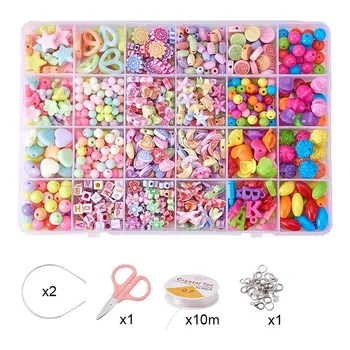

Colorful Acrylic Variety Children Beads DIY Handmade Materials Bracelet Necklace Accessories Creative Educational Toys