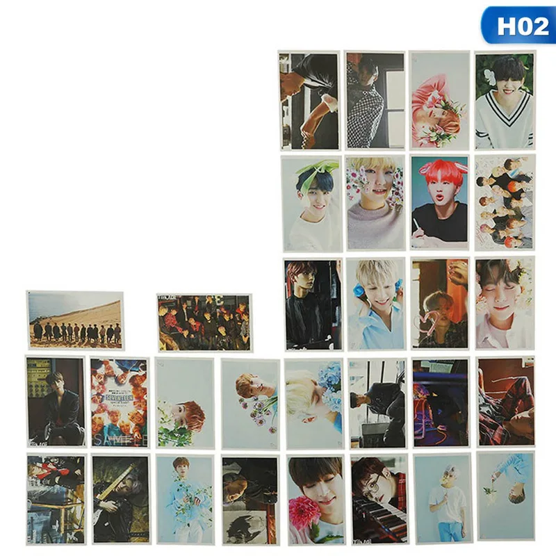 Самодельная бумажная Новая модная фото карта ломо карты K-POP HD Фотокарта в стиле корейских звезд новое поступление - Цвет: 02