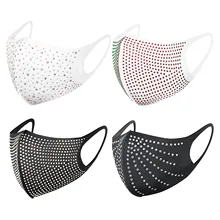  Colourful Crystal Masquerade Face Jewelry Mask Women Party Accessories Reusable Sexy Nightclub Fashion Decoration For Face 