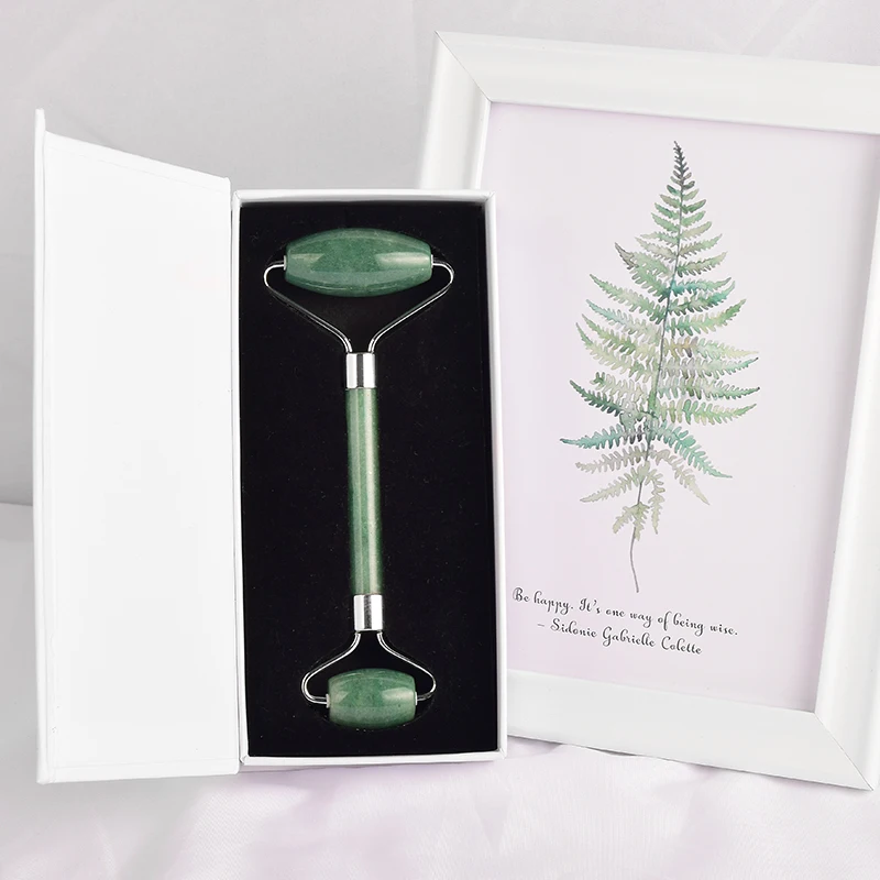 

Jade face massage roller plate double head jade massage eye face neck lift relax thin body massage roller ball