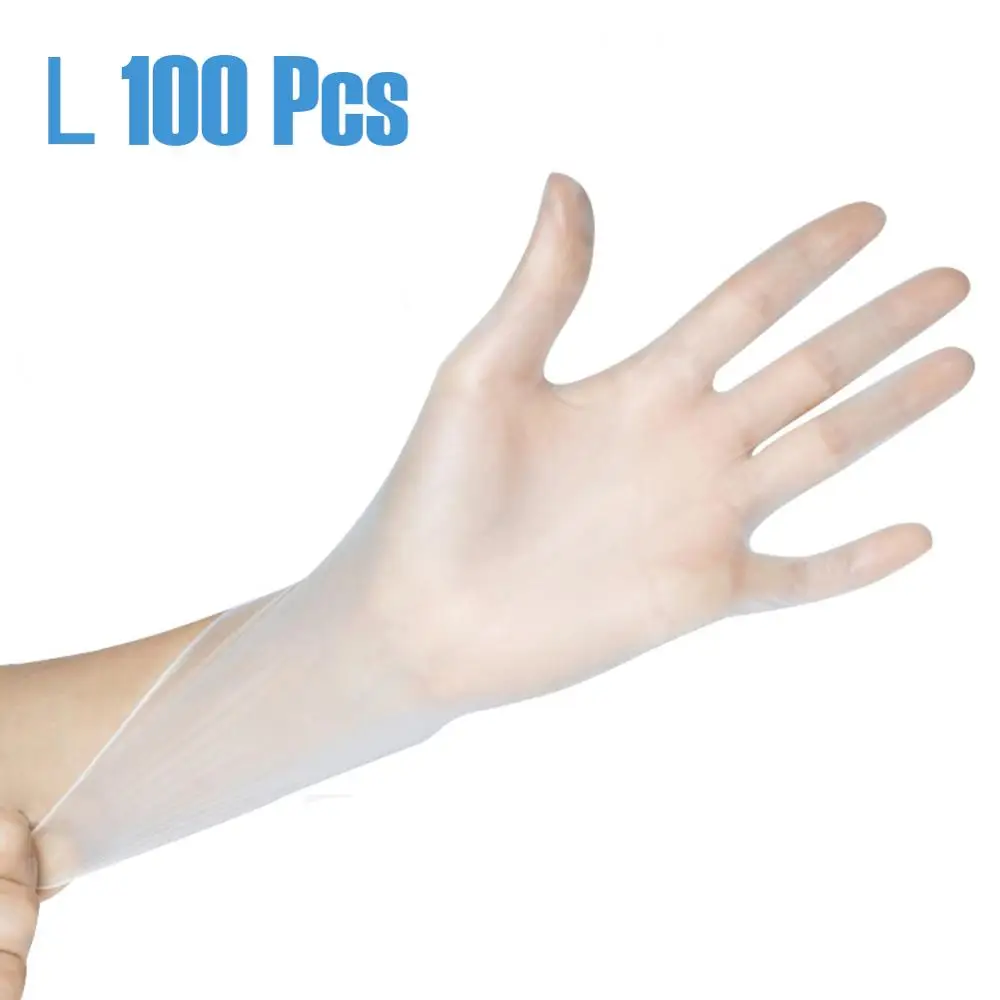 

100pcs Disposable Gloves Anti-virus Transparent Plastic Food Prep Safe Gloves for Cooking Kitchen BBQ Cleaning