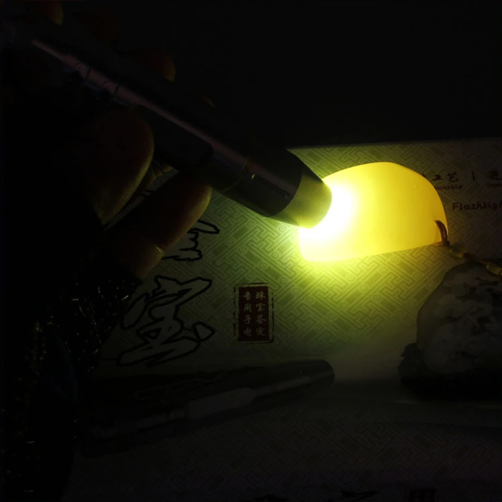UV 365nm flashlight Ultra Violets 395NM black light Invisible led Torch Pet Stains Hunting Marker Checker yellow jewelry lampe