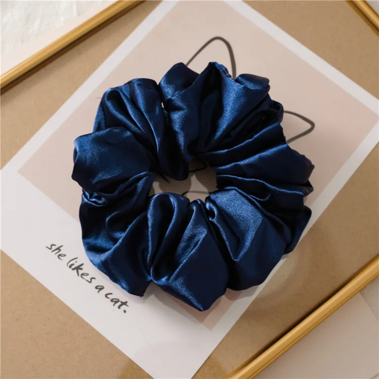 ladies headband Hot Girls Super Wide Smooth Colorful Hair tie Hair Elastics Bands for Hair Large Satin Scrunchie Hair Accessories 2021 for Women alice headband Hair Accessories