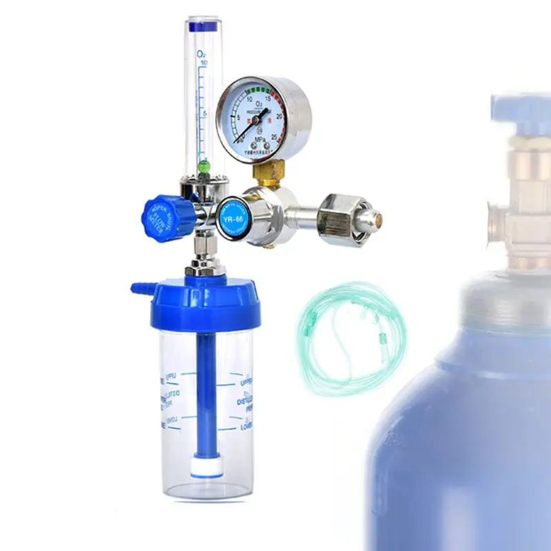 xygen Flow Meter Oxygen Flowmeter Pressure Gauge Oxygen Pressure Regulator 0-10L/min G5/8 for Elderly Pr - Famidy.com