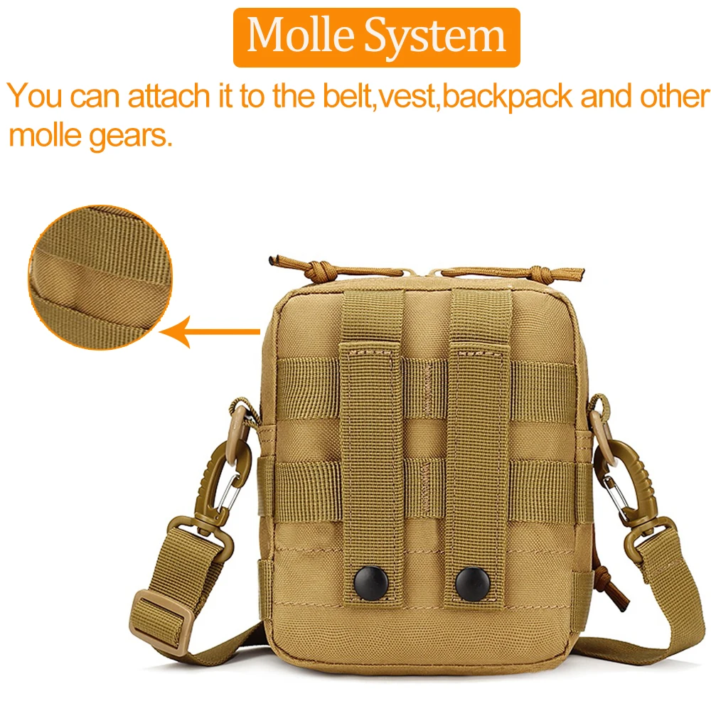 Тактическая Сумка Molle 800D открытый наплечный мешок водонепроницаемый поясной ремень сумка портативный военный аксессуар сумка для охоты кемпинга