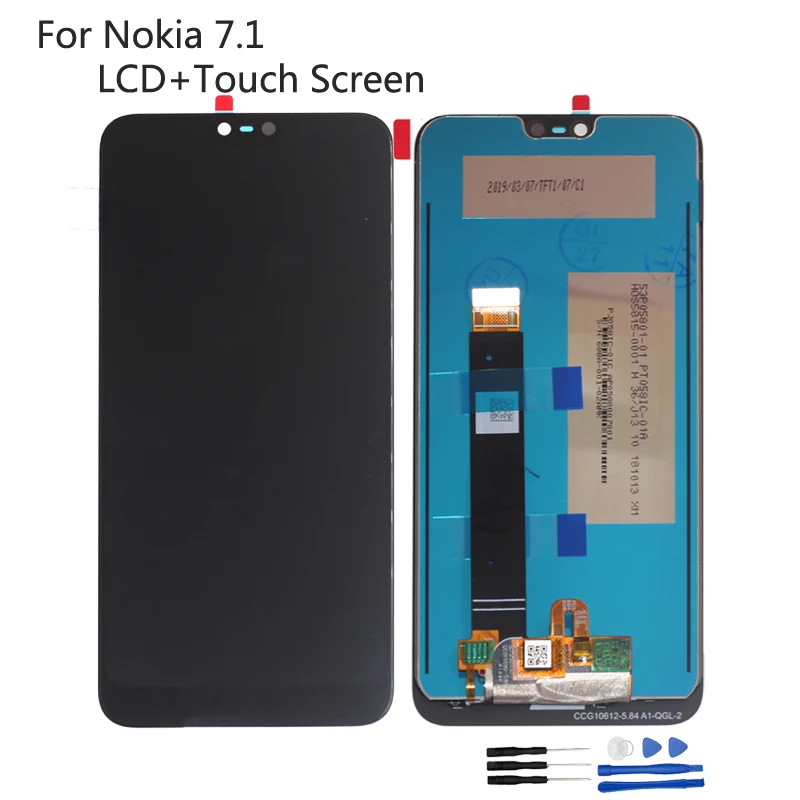 

Original For Nokia 7.1 LCD Display 10 Touch Screen Panel For Nokia 7.1 Screen LCD Digitizer 5.84" Replacement Repair Parts