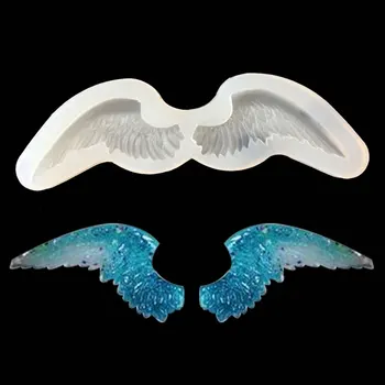 

1 Piece Silicone Resin Mold For Jewelry Making Wing Style Accessories DIY Tools White Color Molds Drop Shipping 12cm x 3cm