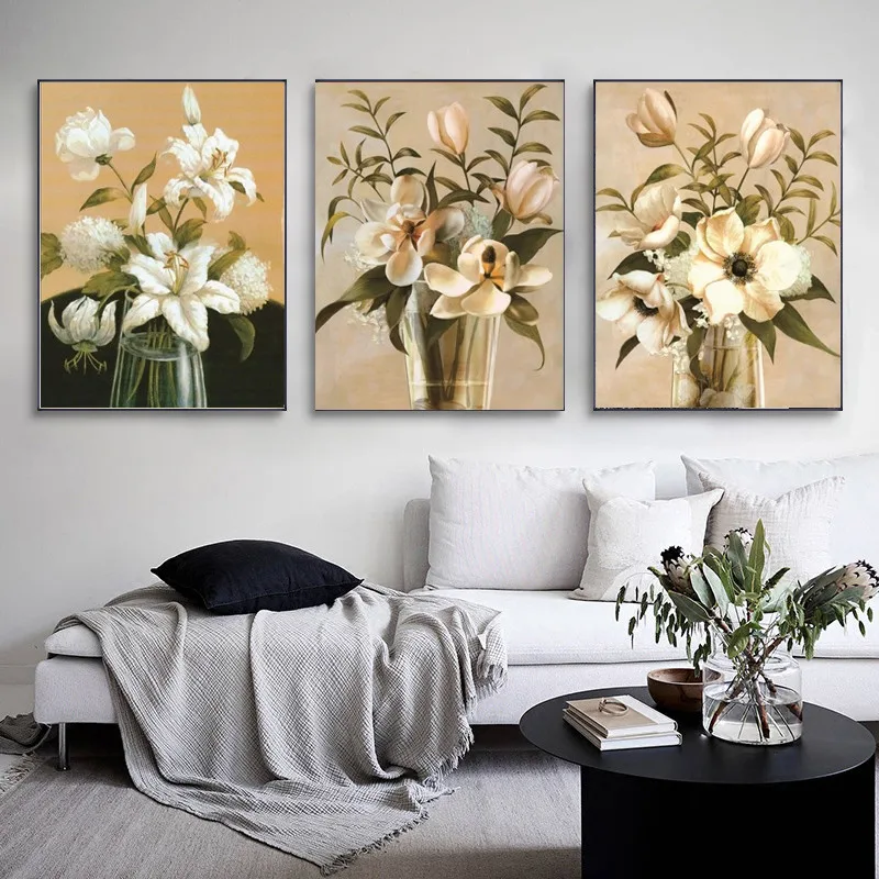 

Nordic Style Minimalist Flower Canvas Painting Wall Art Pictures For Living Room Home Decor Posters And Prints Quotes Artwork