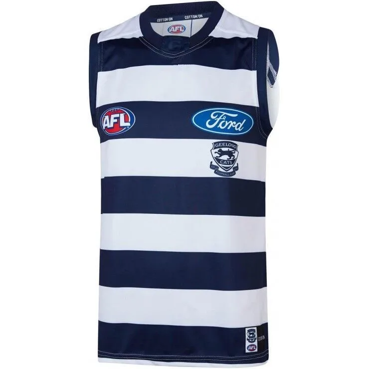 AFL GEELONG кошки 2019 Домашняя Джерси размер фотография - Цена: 