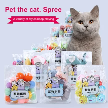 

Pet Cat Toy Various Toy For Cats Kitten Puppy Pet Cat Plush Ball Toy Cat Bell Toy With Catnip Christmas Cat Stick Toys Supplies