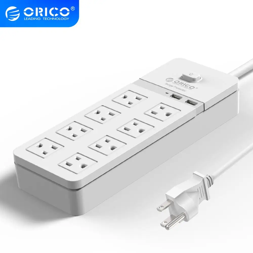 ORICO SPT-S8 USB порты 8 AC защита от перенапряжения Розетка с полоса питания IC для дома и