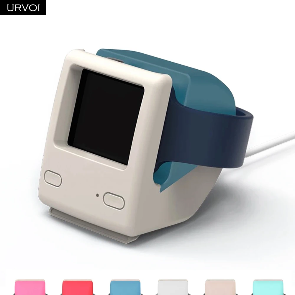 URVOI держатель для apple watch series 5/4/3/2/1 WatchOS 5 тумбочка Хранитель силиконовый дома док
