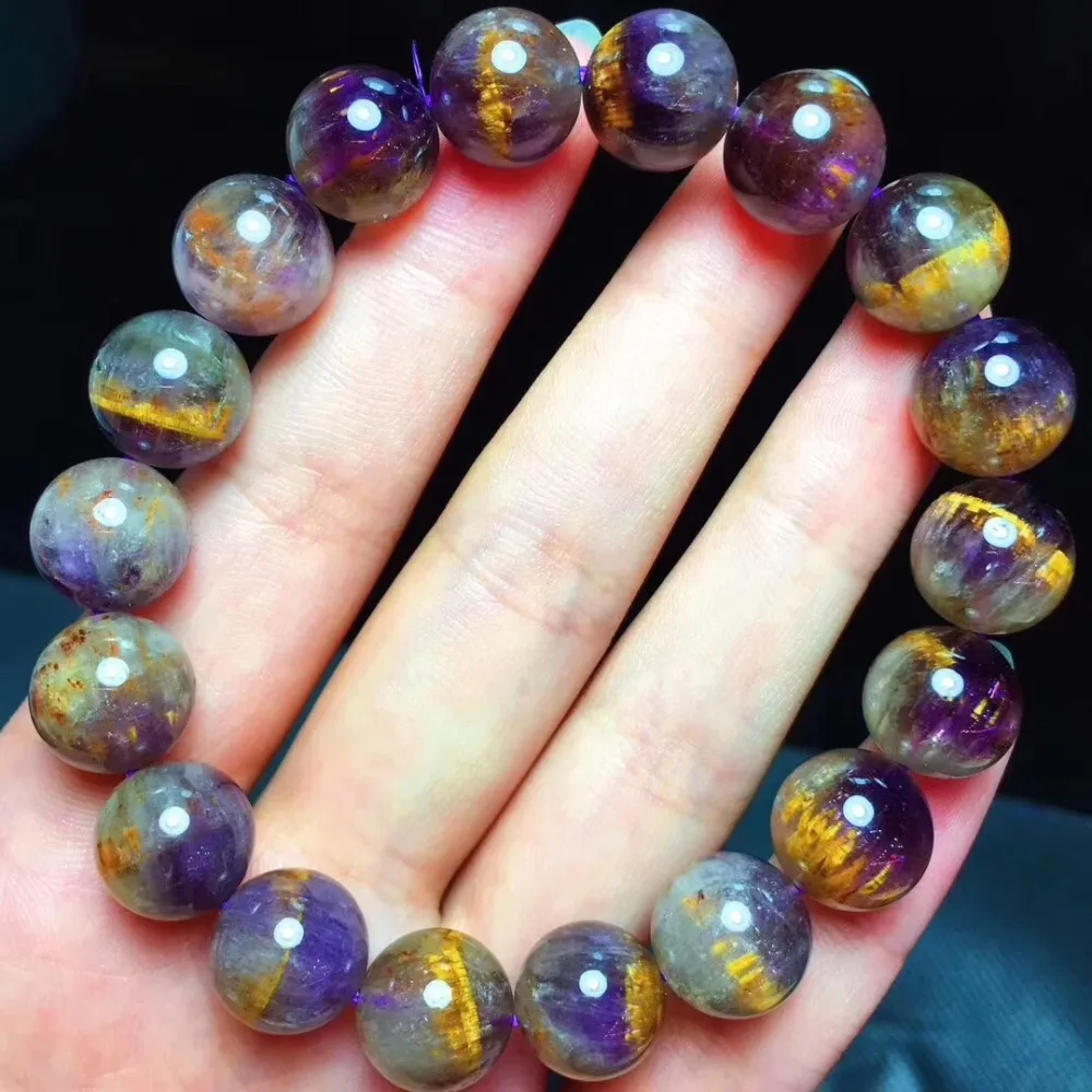 Purple Rutilated Quartz Bracelet (6)