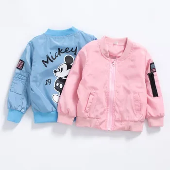 

Children T-shirt Spring Autumn Jacket Boys Girls shirts Leisure Cartoon Mickey Minnie MiQi Long Sleeve Coat Kids Top Clothing