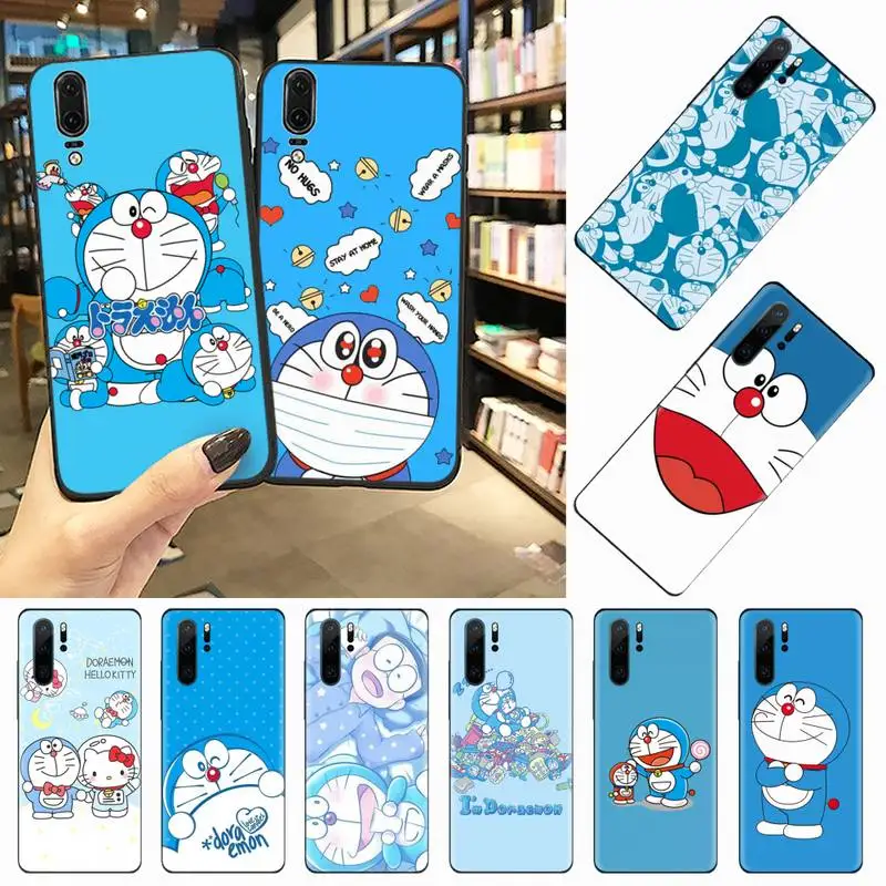 Cute Cartoon Doraemon cat Phone Case For Huawei honor Mate P 9 10 20 30 40 Pro 10i 7 8 a x Lite nova 5t soft shell funda hull | Мобильные
