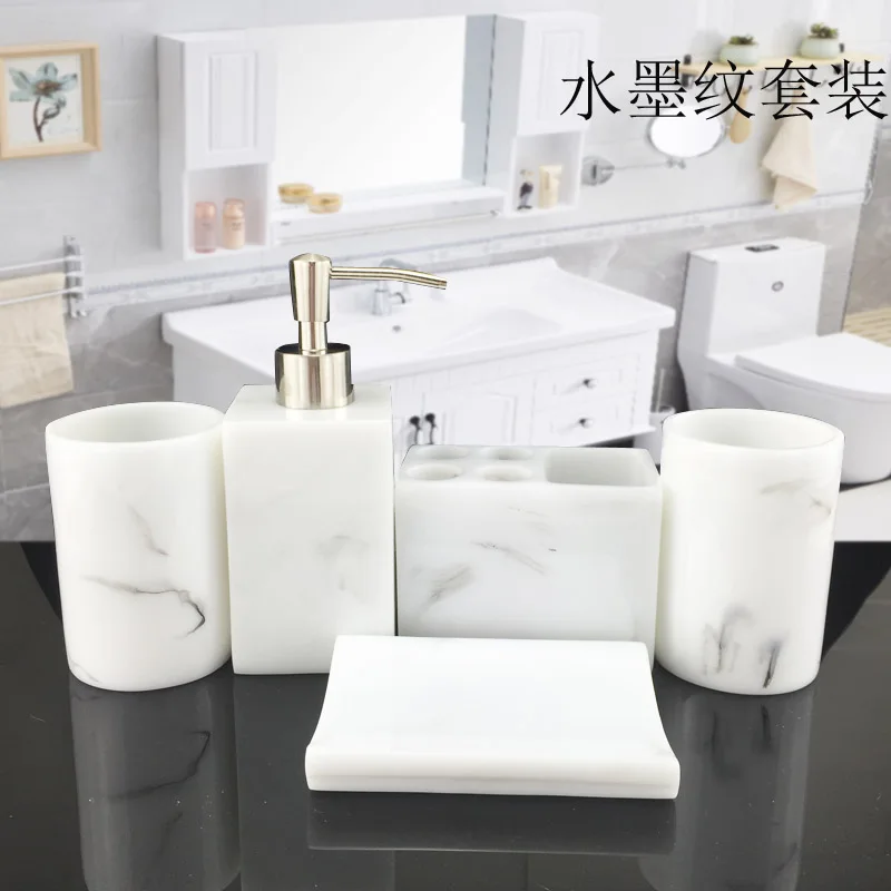 Набор из пяти предметов в скандинавском стиле для ванной комнаты, набор для мытья, Европейский комплект принадлежностей для ванной, креативный свадебный