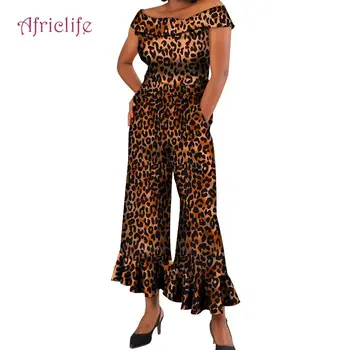 

2020 Fashion New Summer Jumpsuit African Wax Print Jumpsuit for Women Bazin Riche Plus Size 6XL African Women Clothing WY4294