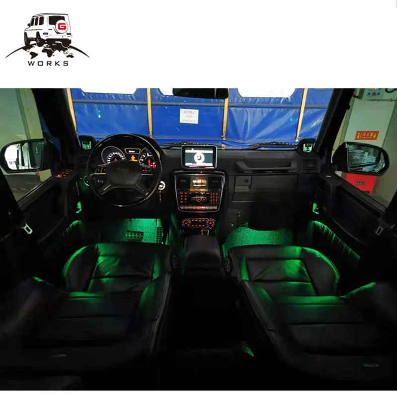 G class w463 Дверная панель окружающего света 12 цветов подходит для 1990-2018year W463 G63 G65 G500 G350 4X4 автомобильная лампа