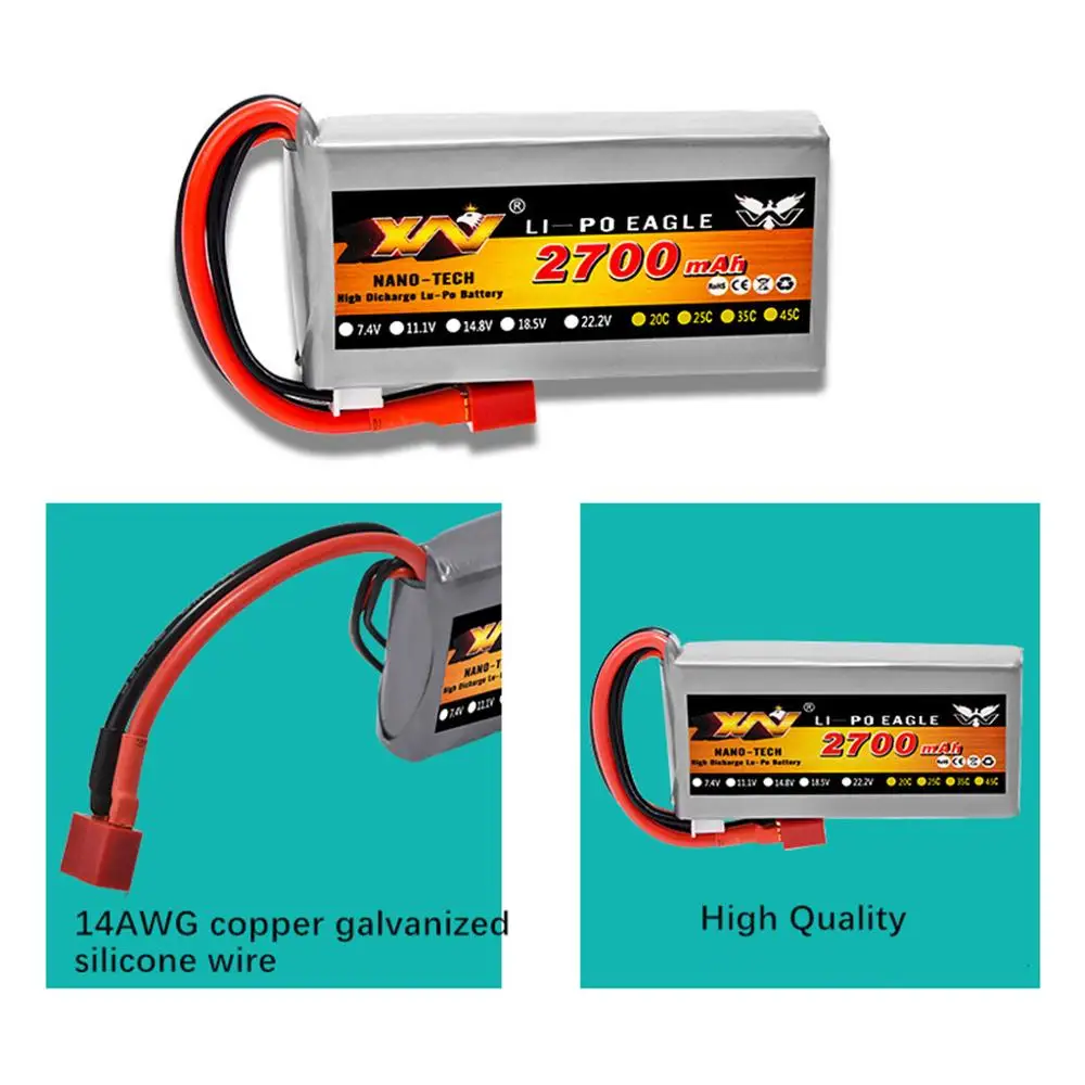 1 2 3 шт. Lipo аккумулятор совместимый с WLTOYS 12428 1/12 RC Car Upgrade 7 4 V 2700mAH 2S запасные