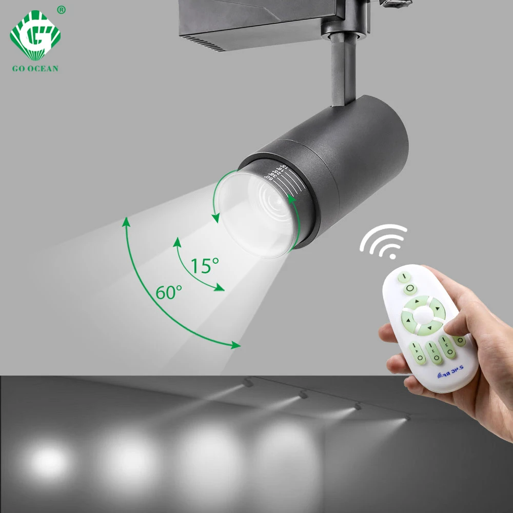 2.4g Rf Wireless Control System Led Track Light Cct Dimmable Rail Lights Brightness Zoomable 20w Clothing Store Lighting - Track Lighting - AliExpress