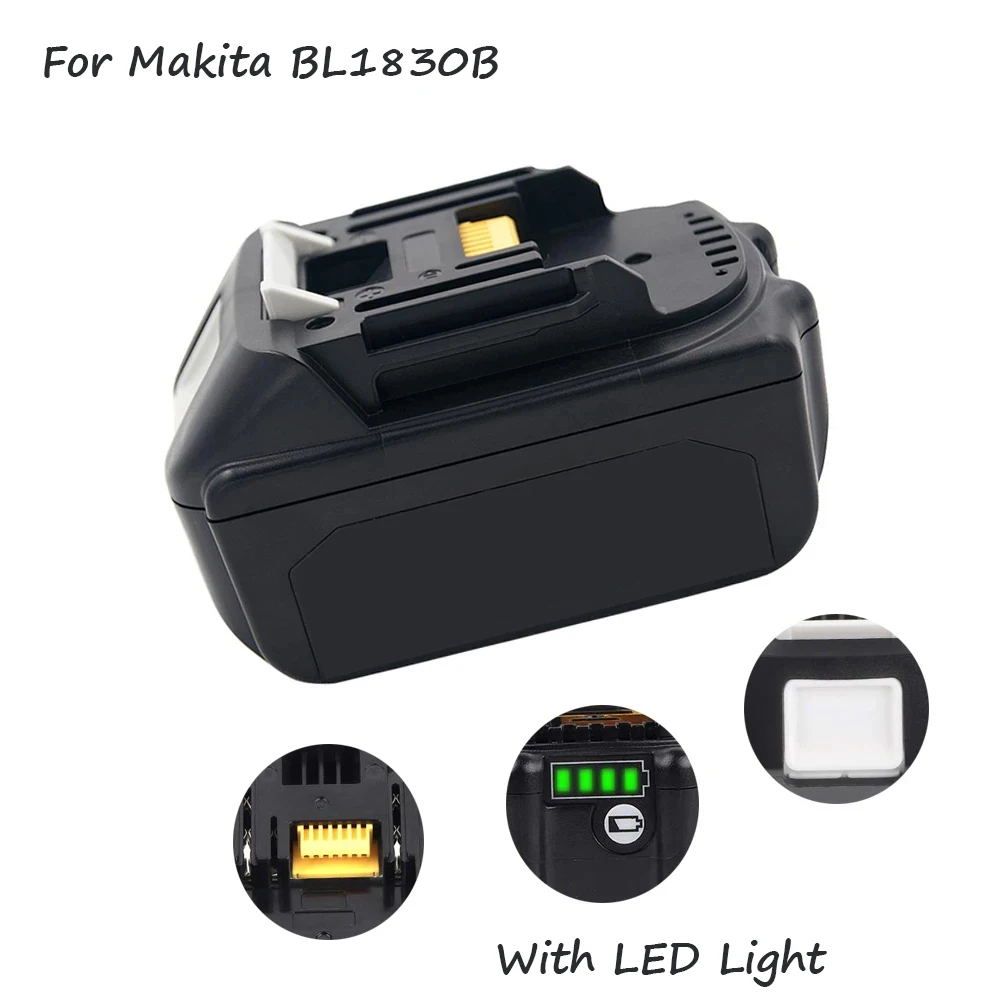 Baterias de Íon de Lítio Recarregável para Makita Furadeiras sem Fio Substituição Bateria Bl1850 Bl1830 Bl1860 Lxt400 6.0 - 8.0ah 18v - Image 3