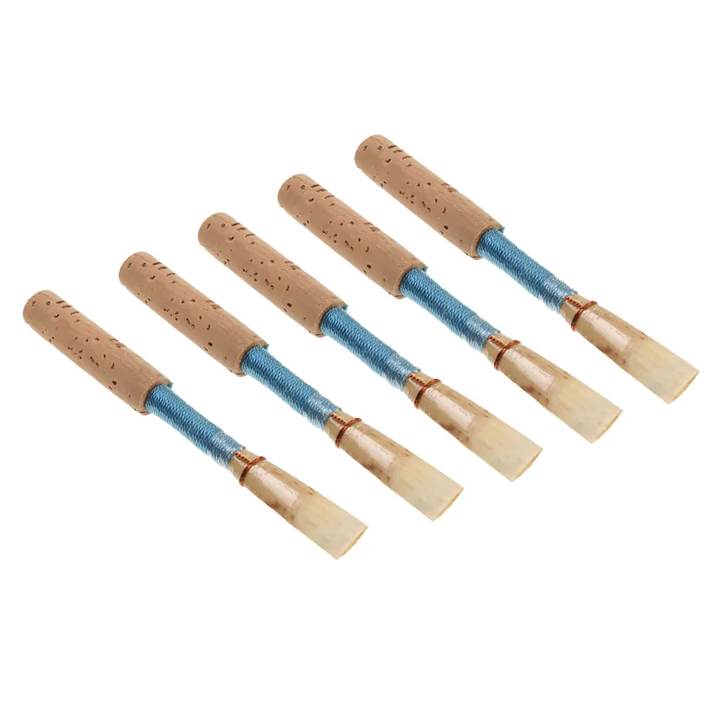 5 Pcs Oboe Reeds, Strength Medium Soft Handmade Oboe Reeds with Blue Cork