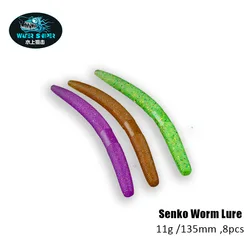 WATER SNIPER 11g 135mm Stick Worm Baits Fishing Lure Senko Wacky Soft Bait Texas Rigs For Bass Fishing Tackle