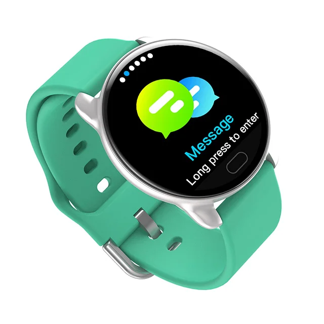 Silicone Green MELANDA женские Смарт-часы для фитнеса, для женщин, для бега, Reloj, монитор сердечного ритма, Bluetooth, шагомер, сенсорные, умные спортивные часы - Цвет: Silicone Green