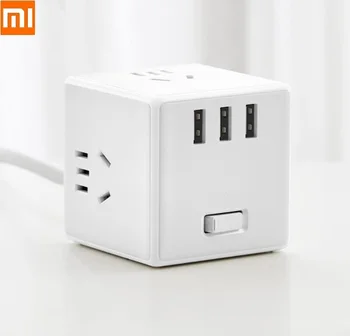 

Youpin Mijia Rubik's cube converter protection Switch Strip 3USB Socket PD Fast Charger plug-in electric Power board