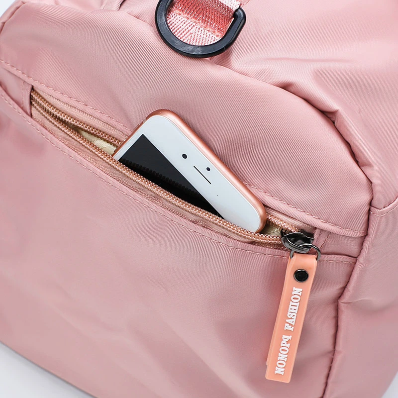 Goedkoop Pailletten Ontwerp Roze Sport Tas Schoen Compartiment Waterdichte Sporttas Vrouwen Fitness Paar Reizen Handtas Voor Schouder Crossbody Tas