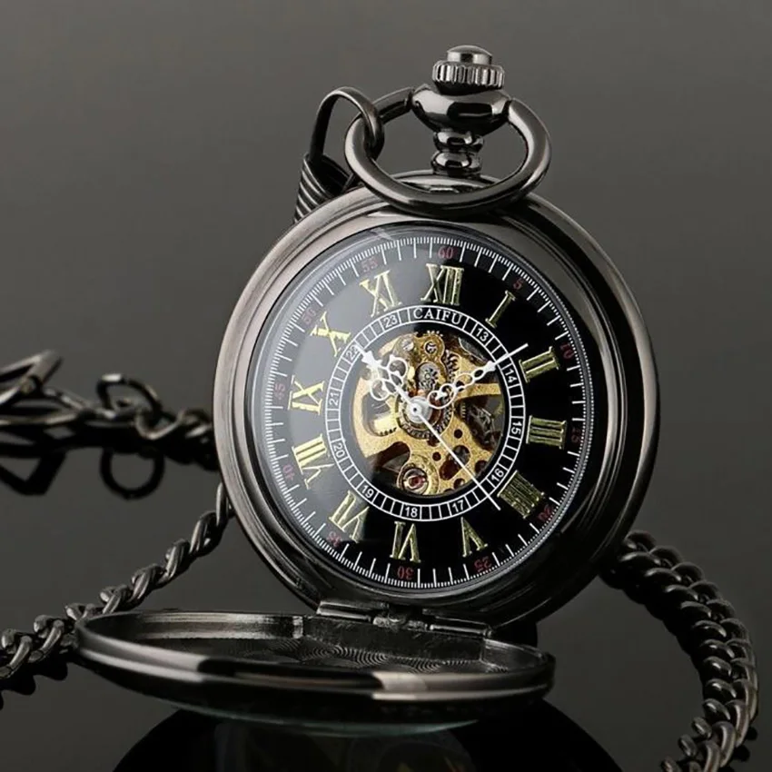 

Christmas Gift for dad Smooth Mechanical Pocket Watch Color Men Women Stylish Retro Relogio Masculino Men Clock Montre Homme