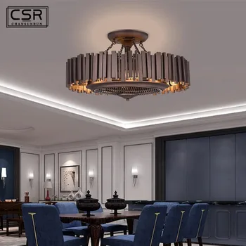 

Luxury Iron Led Ceiling Fan with Lights Remote Control Ventilator Lamp Silent Motor Bedroom Modern Fans Ventilador De Techo
