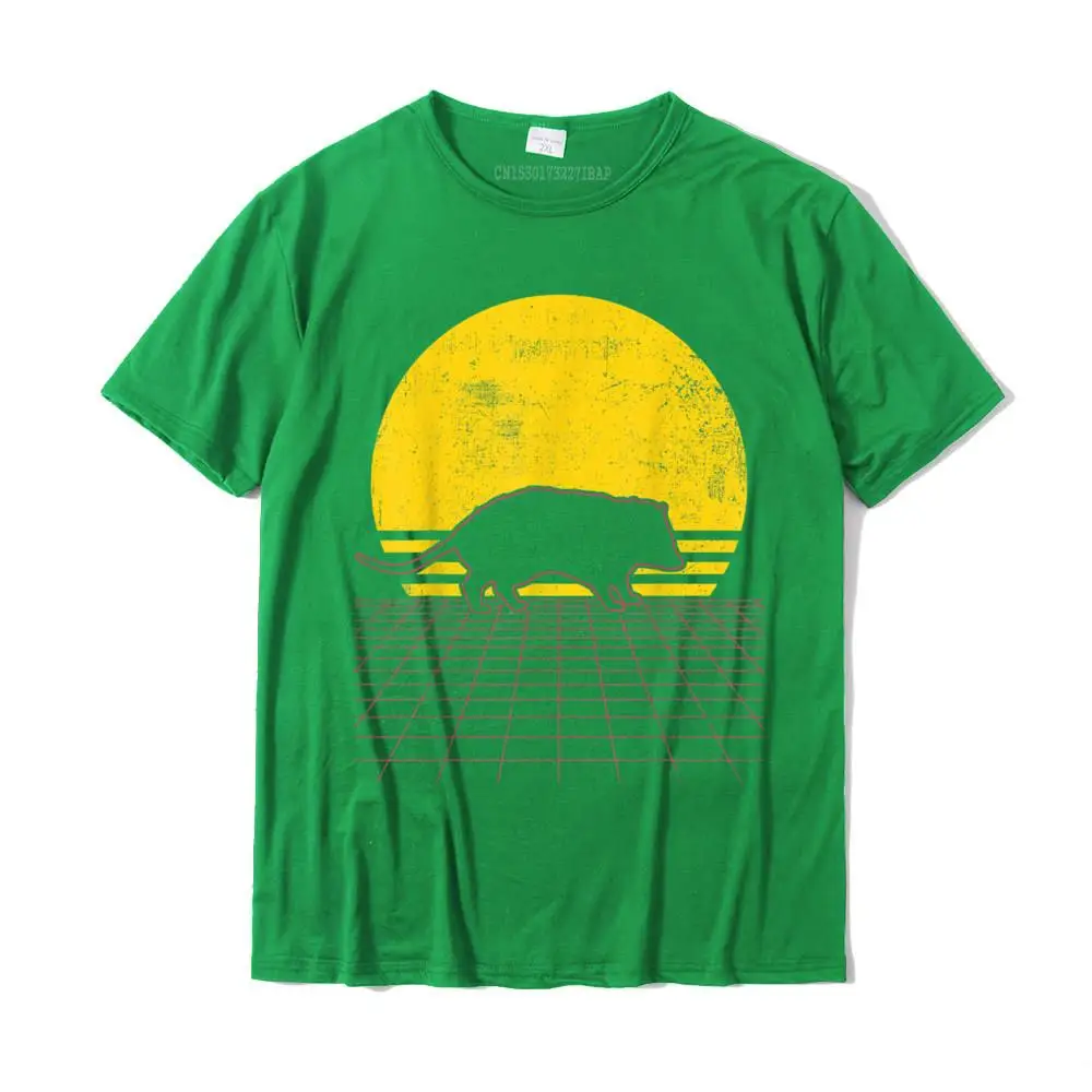 Summer Opossum Possum Retro Gift T-Shirt__31386 Men's Tshirts 2021 Popular Summer Crewneck Pure Cotton Tops & Tees Tops Tees Opossum Possum Retro Gift T-Shirt__31386 green