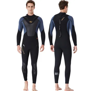 

3mm diving suit men's one-piece warm swimming snorkeling suit long-sleeved winter surfing winter swimsuit diving suit